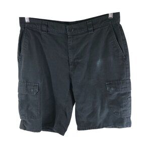 Wrangler Workwear Mens Black Cargo Shorts Size 36 Cotton Blend